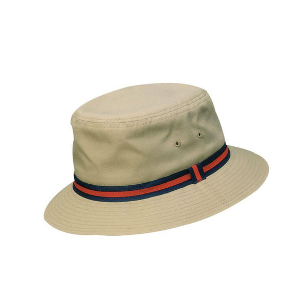 Dorfman Weather Man Water Repellent Poplin Bucket Hat