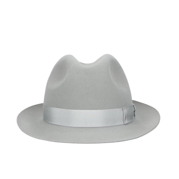 Borsalino Damiano in Light Grey Marengo Felt Fedora Made in Italy