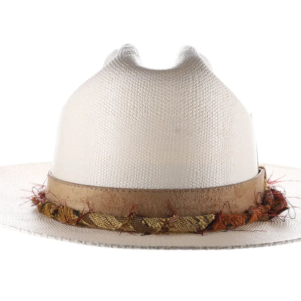 Biltmore Heart Hard Crown Bangora Straw Fedora