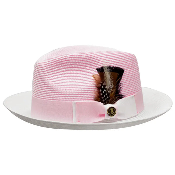 Bruno Capelo Georgio Two-Tone Straw Fedora