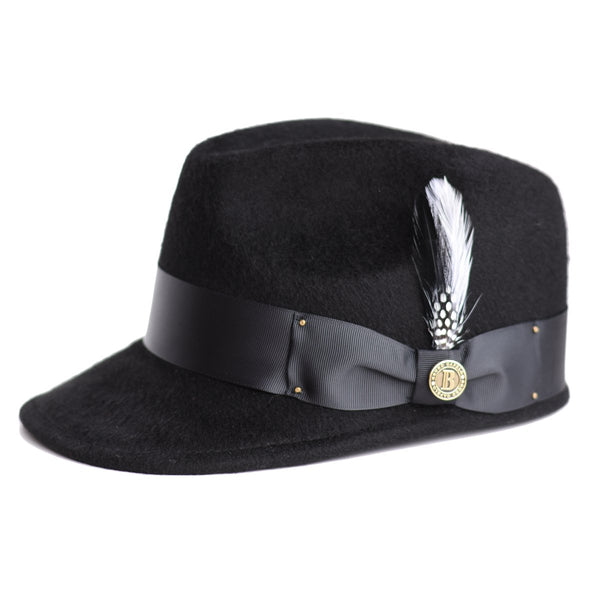Bruno Capelo Legionnaire Luxe Pinch Front Wool Dress Cap