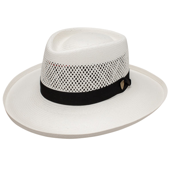 Dobbs San Juan (Vented) Vented Shantung Straw Gambler Hat