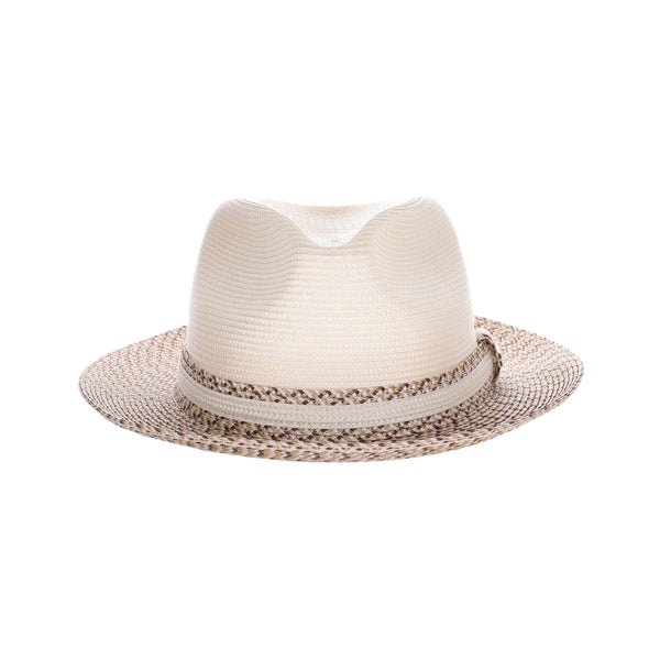 Avacreeks The Stefano Two-Tone Straw Fedora Hat