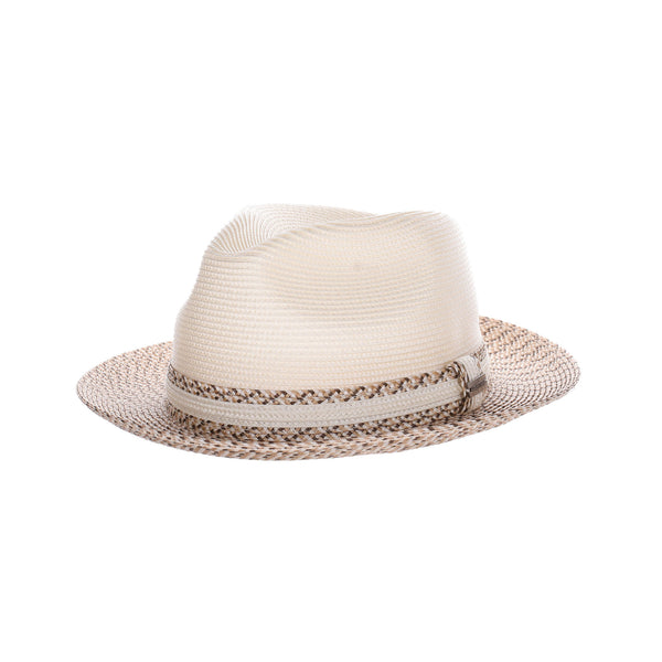 Avacreeks The Stefano Two-Tone Straw Fedora Hat