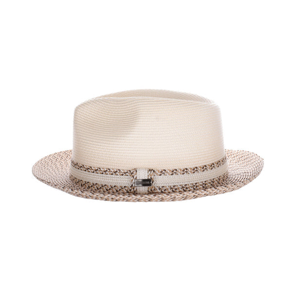 Avacreeks The Stefano Two-Tone Straw Fedora Hat