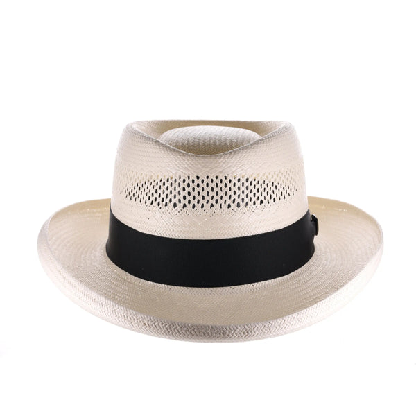 Dobbs Basino (Vented) Vented Shantung Straw Gambler