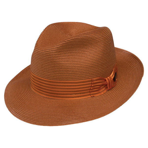 Dobbs Harrod Florentine Milan Straw Fedora Hat