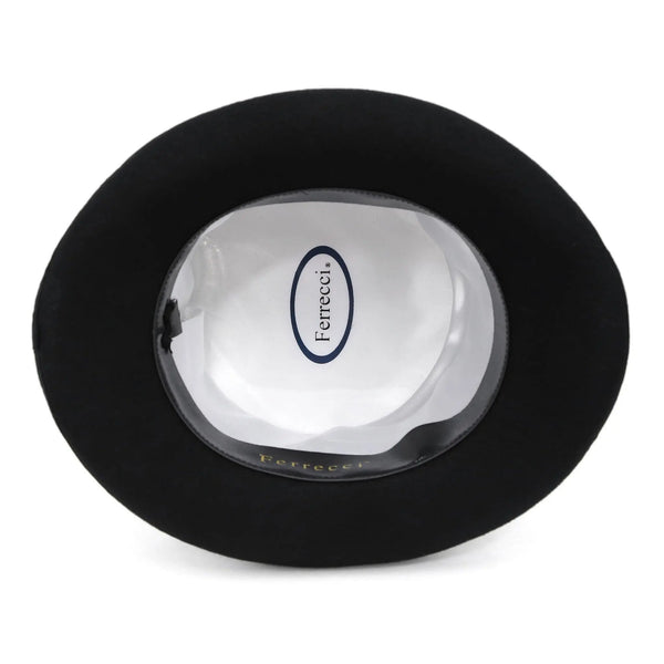 Ferrecci Premium Top Hat in Black Wool Victorian Elegance