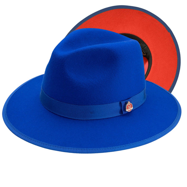 Montique Imperial Wide Brim Wool Red Bottom Fedora