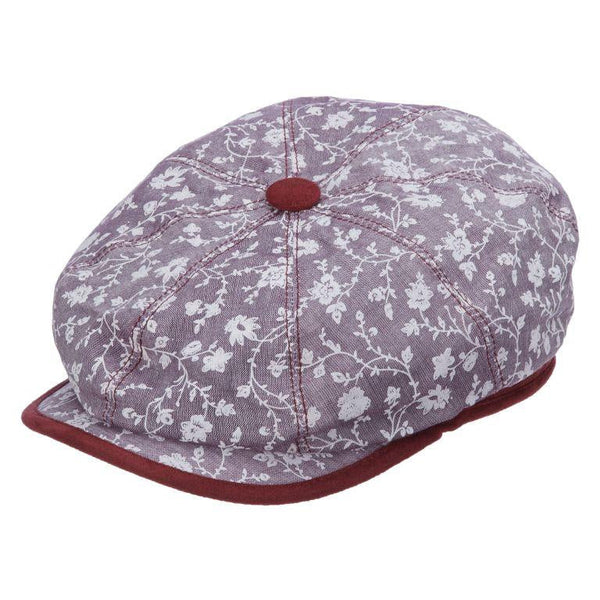 Santana Alegria Floral Pattern Newsboy Cap
