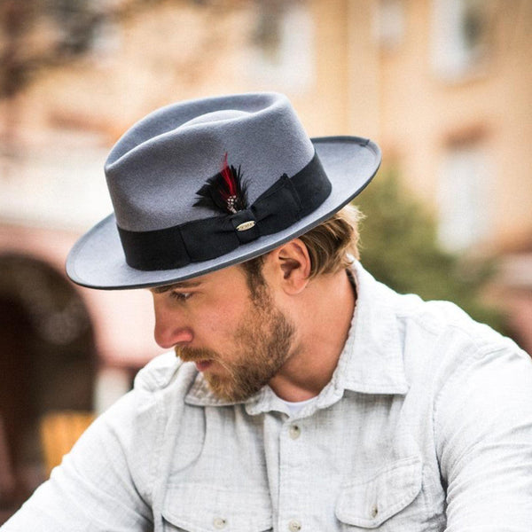 Scala New Yorker Wool Pinch Front Fedora