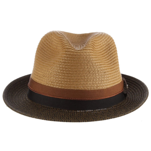 Scala York Pinch Front Straw Trilby Hat