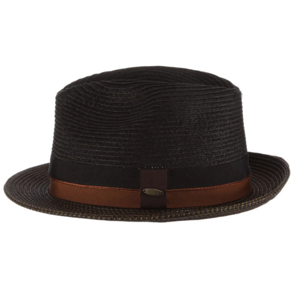 Scala York Pinch Front Straw Trilby Hat
