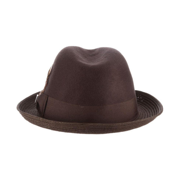 Stacy Adams Fredon Wool Felt & Paper Braid Trilby Hat