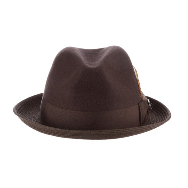 Stacy Adams Fredon Wool Felt & Paper Braid Trilby Hat