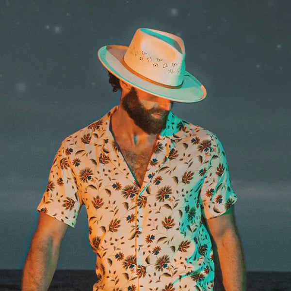 Stetson Andromeda Wide Brim Vented Shantung Straw Fedora