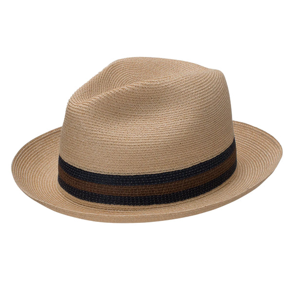 Stetson Triad Pinch Front Hemp Straw Fedora