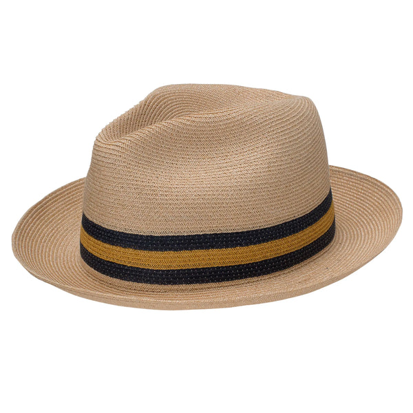 Stetson Triad Pinch Front Hemp Straw Fedora