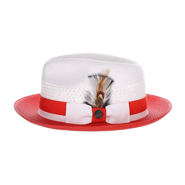 Steven Land Elliott Pinch Front Natural Straw Fedora