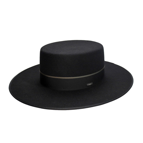 Fernandez y Roche Bolero in Black Wool Sevillian Hat Made in Spain